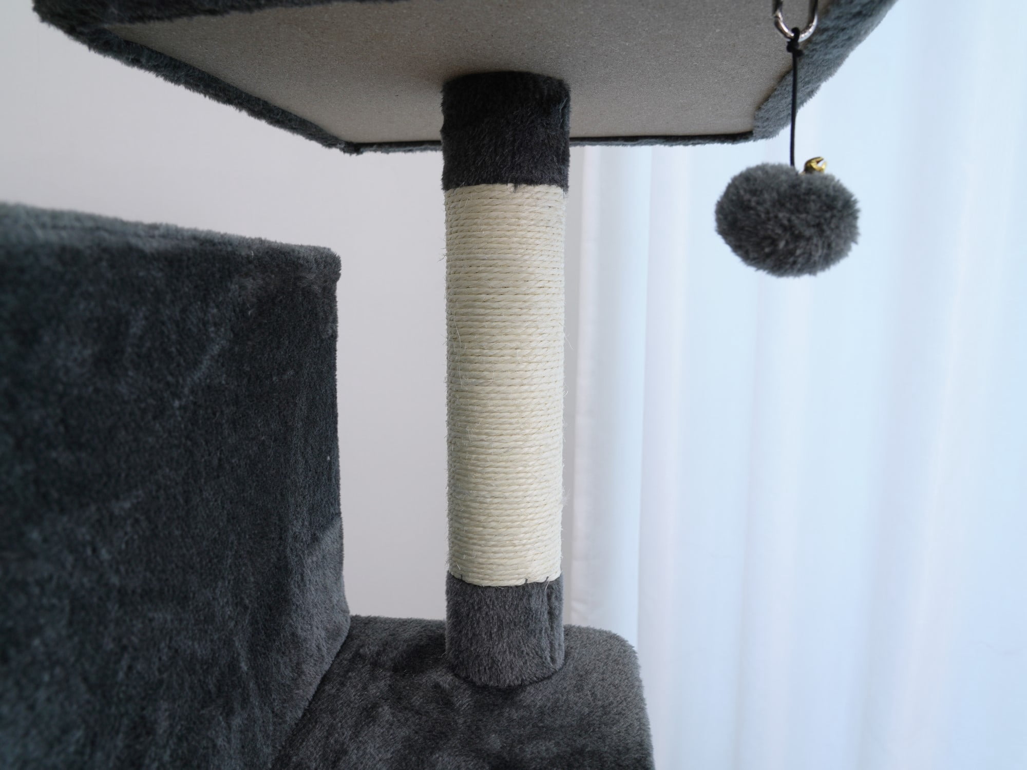 Vibrant Life Heavy Duty 8-Level 66" Cat Tree with Scratching Ramp, Two Condos and Hammocks, Dark Gray