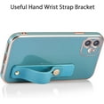 thumbnail image 2 of Case for iPhone 11 6.1 Inch, Soft Silicone TPU Slim Case Electroplated Case Shockproof Phone Case with Wristband Kickstand Phone Loop Finger Holder Strap-Gray, 2 of 7