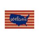 thumbnail image 2 of Felpudo de bienvenida con bandera de EE. UU., fácil de limpiar, para porche delantero, para uso en exteriores e interiores., 2 of 5