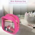 thumbnail image 4 of Unique Bargains Clear Mini Makeup Bag Small Makeup Bag Transparent Cosmetic Zipper Pouch for Purse Rose Red, 4 of 7