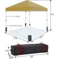 thumbnail image 3 of Historyli Pop Up Canopy Tent,Outdoor Beach Canopy Tent 3 Adjustable Heights for Outdoor Shades with Wheeled Bag,8 Stakes,4 Ropes,Portable Shelter for Parties,Camping,Khaki, 3 of 8