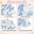 thumbnail image 4 of FORMRS Niños Short Sleeve Top and Pants Pajama Set Unisex Satin 2-Piece Sleepwear, Sizes 9-10Y, Blue Butterfly, 4 of 8
