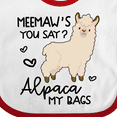 thumbnail image 4 of Inktastic Meemaw's You Say Alpaca My Bags Boys or Girls Baby Bib, 4 of 4