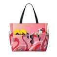 thumbnail image 1 of Fotbe Cool Flamingos Sunglasses Scene Bolsa de Viaje para Playa - Resistente al Agua, Bolsa Tote de Gran Capacidad y Ligera con 7 Bolsillos para Mujeres y Hombres, 1 of 7