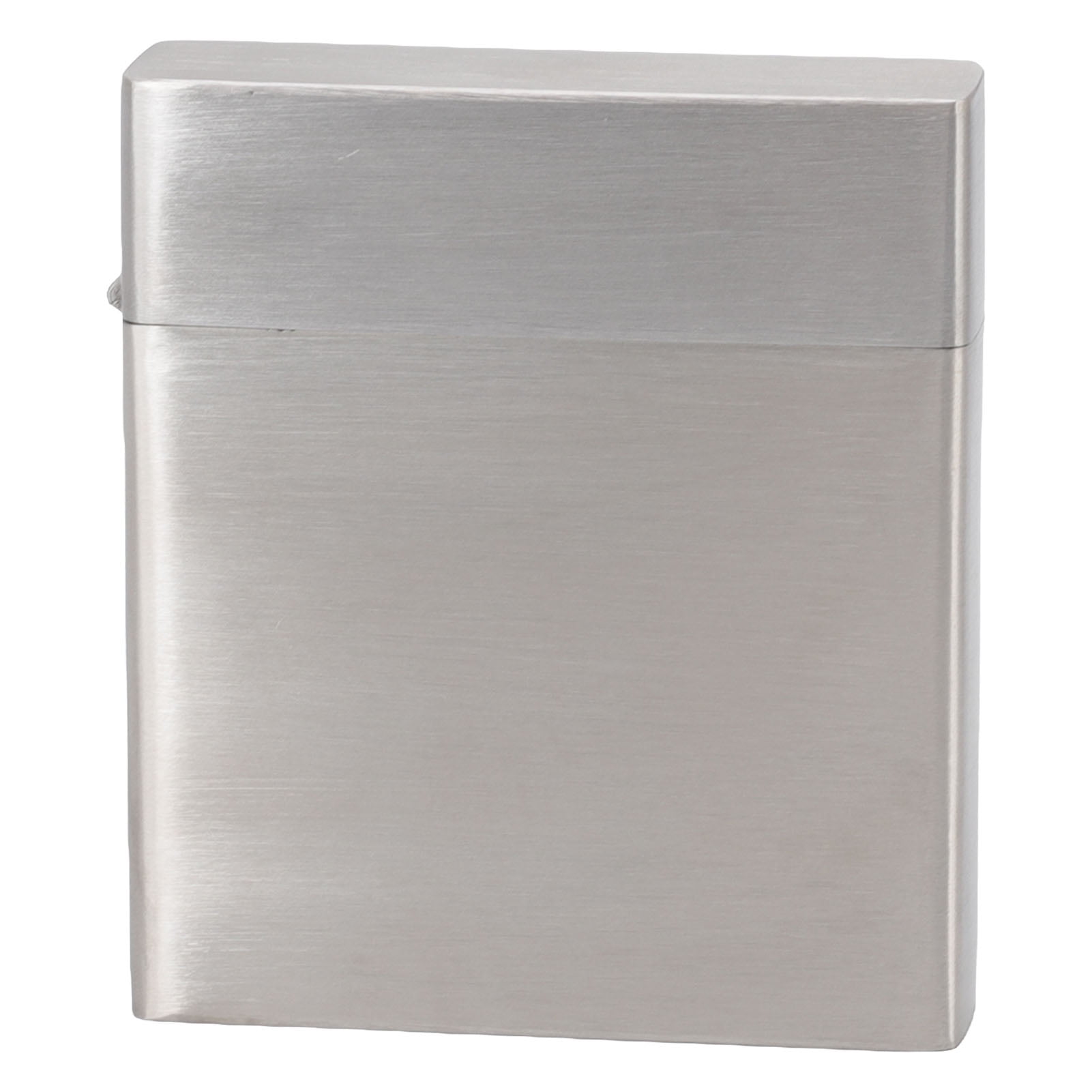 Cas de Cigarette en Acier Inoxydable Détient 20 Comte Cigarettes Étui Porte- Cigarette Portable avec Couvercle Rabattable pour les Hommes Femmes Argent 