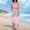 Pink, variant on Women's Casual Ethnic Palazzo Pants, High Waist Drawstring Elastic Waist Wide Leg Boho Flowy Pants Side Split Hem Summer Beach Daily Bottoms, Blue 2XL