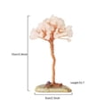 thumbnail image 3 of Feng Shui Decoración Piedras Preciosas Árbol de la Vida Piedras Caídas de Alambre de Oro Rosa con Base de Rebanada de Ágata Árbol de Dinero Chino Decoración de Sala de Estar para Riqueza Suerte, Cuarzo Rosa JM, 3 of 4