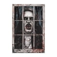 thumbnail image 1 of Cortina de fantasma de Halloween, silueta de ventana de Halloween, aterradora, femenina, masculina, sangre, fantasma, cubierta de ventana, cartel de ventana de Halloween, 1 of 4