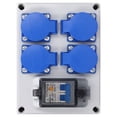 thumbnail image 4 of Enchufe de Pared ANGGREK Toma de Corriente Impermeable Alemana Carcasa de ABS 4 Posiciones, 4 of 7