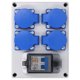 thumbnail image 4 of Enchufe de Pared ANGGREK Toma de Corriente Impermeable Alemana Carcasa de ABS 4 Posiciones, 4 of 7