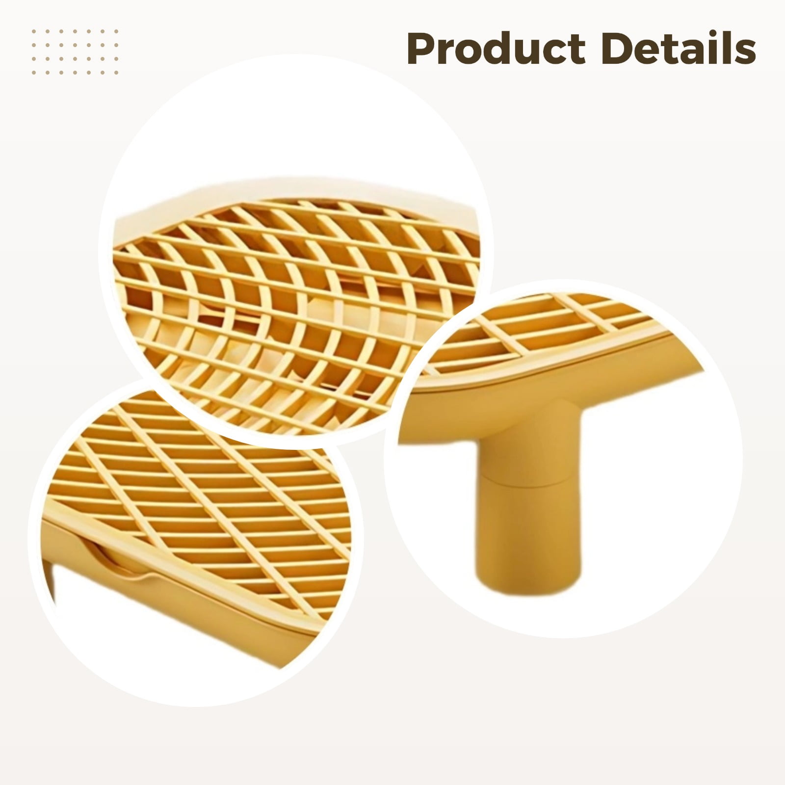 Cat Litter Box Anti-Tracking Platform with Elevated Design, 18.1 in / 46 cm Wide, Honeycomb Design, Detachable Cat Sand Step, Yellow Litter Box Step for Easy Cleaning