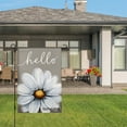 thumbnail image 3 of Amhnf Hello Daisy Flower Garden Flag For Home Outdoor Garden Yard Decor 12x18 inch, 3 of 5