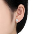 thumbnail image 4 of Pendientes de mujer con caja bola de discoteca cristales blancos cuelgan pendientes de gancho para mujer, 4 of 6