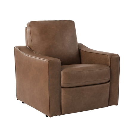 BETTER HOMES & GARDENS ALLEN PUSH-BUTTON POWER RECLINER CHAIR, COCOA FAUX LEATHER