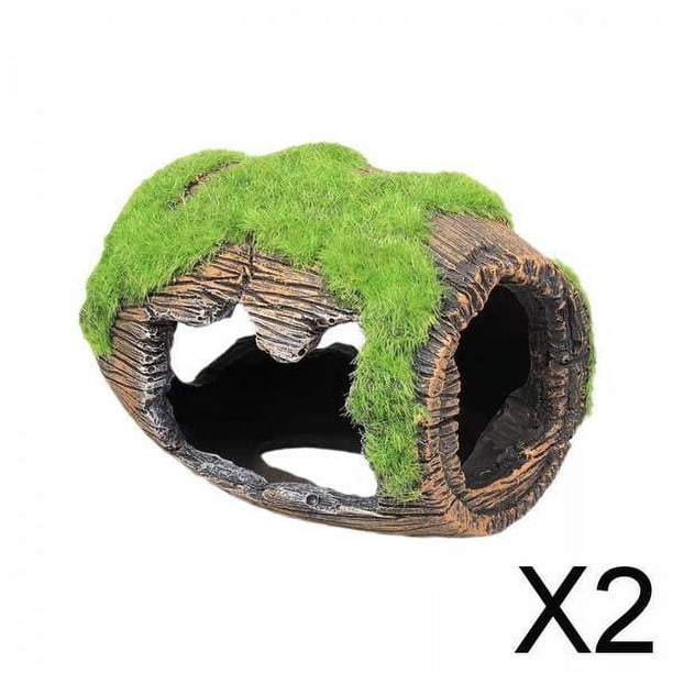 Decoraciones de Acuario de Barril Soledad Adornos de Resina con Tema de Naufragio 2 piezas