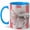 Blue, variant on Pink Betta Fish Coffee Mug, Fancy Fish Mug, Ceramic 11 oz