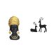 thumbnail image 1 of Estatua de mujer africana,Estante de oficina con estatua de mujer africana,Adorno de figura de resina delicado para el hogar,Estatua de reno,Estatua de reno negro,decoración del hogar,arte y, 1 of 8