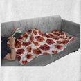 thumbnail image 5 of Flower Soft Flannel Fleece Throw Blanket, Floral Pattern Poppies Artwork Grassland Print Design Style, Cozy Plush for Indoor and Outdoor Use, 70" x 90", Scarlet White Red, by Ambesonne, 5 of 5