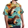 thumbnail image 2 of Platypus Men's Hawaiian Printed Short Sleeve Button Down Casual Beach Shirt's, Unisex, 2 of 6