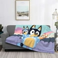 thumbnail image 5 of Lsque Bluey Print Flannel Throw Blanket, Ultra-soft Blanket for Bed, Couch, Car, Hypoallergenic Anti-pilling blanket-50"x40", 5 of 8