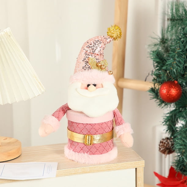 P-ink Candy Jar Cute Christmas Doll Fruit Packaging Box Christmas Gift Jar