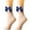 Blue, variant on Women's Anklet Fishnet Socks Elastic Ankle High Bow Lace Dress Socks Mesh Hollow Out Tights See Throughs Novelty Cute Bowknot Stocking