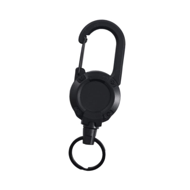 Almencla Porte-Clés Rétractable 23.6 Pouces Porte-Badge en Acier pour Randonnée Pêche Noir