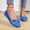Blue, variant on Women's Ballet Flats Summer Solid Color Pointed Toe Bowknot Casual Comfortable Vintage Soft PU Leather Slip-On Foldable Flat Shoes Blue 9