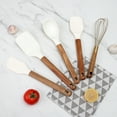 thumbnail image 3 of Cook with Color 5-Piece Wooden Cooking Utensils Set with Silicone Heads, Stylish & Durable Kitchen Tools, 3 of 5