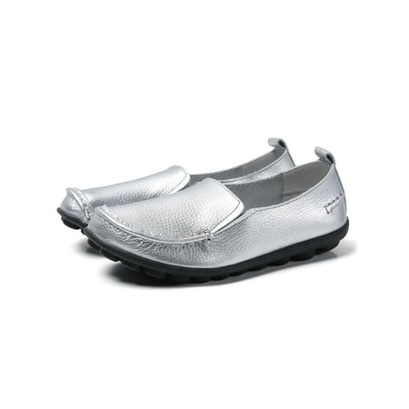 

UKAP Women s Comfortable Slip-On Loafers Leather Driving Shoes Classic Casual Flat Moccasins
