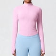 thumbnail image 6 of YUNAFFT Seamless High Neck Yoga Top for Women Long Sleeve Zipper Compression Fitness Shirt, 6 of 6