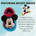 thumbnail image 2 of Disney Mickey Mouse Toddler Boys' Retro Dual Sizes Nylex Fabric Slippers, 2 of 6