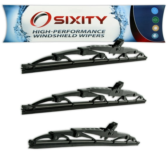 Sixity Auto S1 Front Rear Windshield Wiper Blades compatible with Audi 100 A6 Quattro