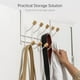 thumbnail image 2 of Over the Door Hooks, 2-Piece Sturdy Metal Over the Door Wooden Hook Organizer for Hanging Coats, Hats, Robes, Towels, Bathroom Bedroom Door Hanger - White, 2 of 5