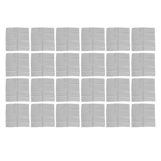 24 servilletas de satén cuadradas de 17 x 17 pulgadas, delicadas y suaves servilletas de mesa para bodas, fiestas, ceremonias, color plateado