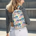 thumbnail image 5 of Lsque Colorful Chameleons Pattern Canvas Daypack, Durable Backpack, High-quality Versatile Backpack,Vintage Compact Backpack-Small, 5 of 6