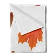 thumbnail image 2 of Leaves Soft Flannel Fleece Blanket, Autumn Foliage Pattern with Maple Leaves Woodland Flora Illustration in Warm Tones, Cozy Plush for Indoor and Outdoor Use, 50" x 70", Multicolor, by Ambesonne, 2 of 5