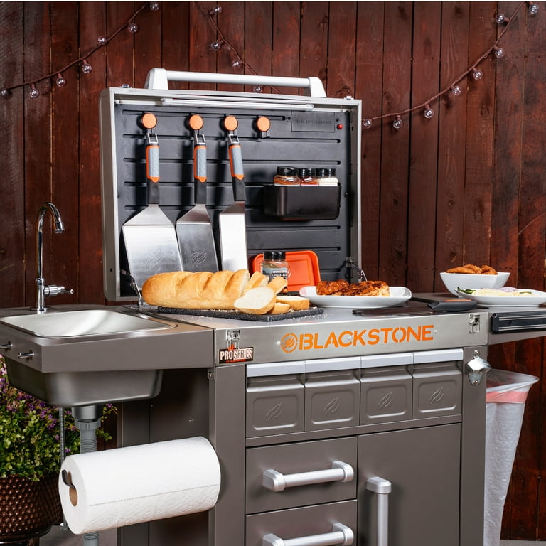 Blackstone ProSeries Prep Store Cart with Hood, Drawers, Light