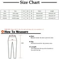 thumbnail image 3 of Homenesgenics Women Pants Plus Size Women Fashion Elastic Waist Casual Pure Color Straight Leg Cotton Linen Cropped Pocket Trousers, 3 of 7