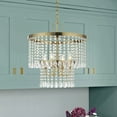 thumbnail image 3 of Livex Lighting  Elizabeth Antique Brass 4 Light Pendant Chandelier, 51064-01 - 18"W x 19.5"H, 3 of 11