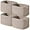 Dark Brown, variant on Storage Baskets for Shelves, Woven Storage Basket, Bins for Cube Storage, Cotton Rope Basket with Handles for Toy, Book, and Clothes Living Room, (4 Packs) Off White & Brown