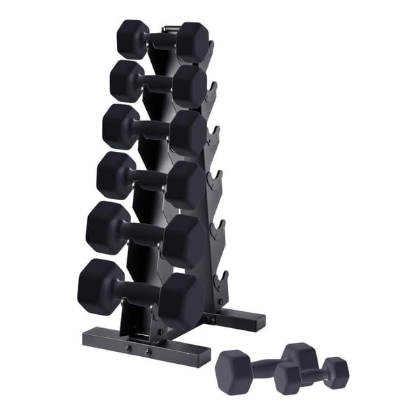 ZIHUI Dumbbell Rack Stand Only, Weight Rack for Dumbbells Compact A-Frame Home Gym Space Saver (500 LBS Weight Capacity, 2024 New Version) (Store 6 Pairs)