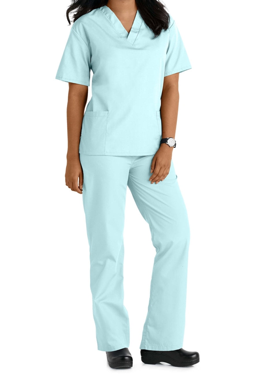 Two Piece Scrub Set (Aqua, XX-Large 
