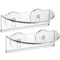 thumbnail image 1 of Minkissy 2pcs Clear Window Suction Shelf Acrylic Storage For General Users And Children, 1 of 8