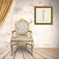 thumbnail image 3 of Vess, June Erica 12x12 Gold Ornate Wood Framed with Double Matting Museum Art Print Titled - Cabana Stripes II, 3 of 4
