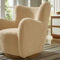 thumbnail image 4 of Modway Montrose Wingback Sherpa Swivel Accent Chair, Ivory Walnut, 4 of 9