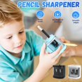 thumbnail image 3 of Electric Pencil Sharpener, Electric Pencil Sharpener for Colored Pencils, Dual Hole Pencil Sharpeners, Automatic Pencil Sharpeners, Battery Pencil Sharpeners (White-2PCS), 3 of 6