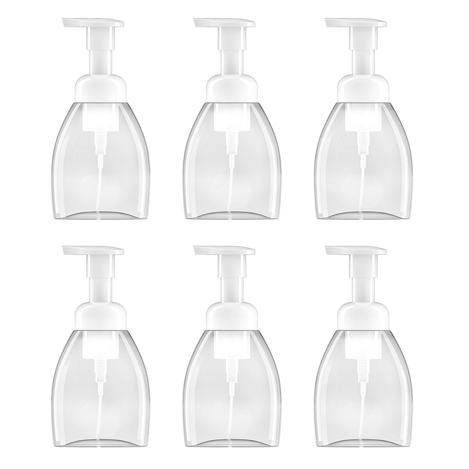 6 Pack Foaming Soap Dispensers BPA Free For Castile Soap and other