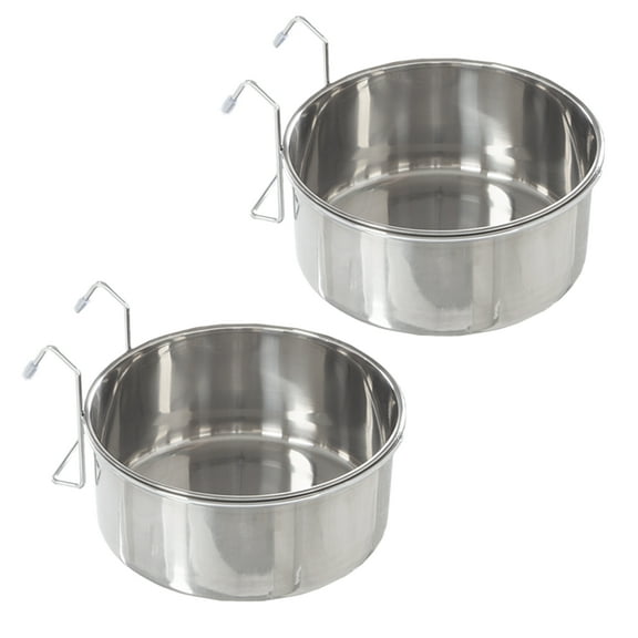 PETMAKER Set of 2 Stainless-Steel Hanging Dog Bowls - 50.4oz Each