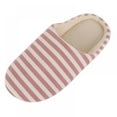 thumbnail image 5 of Striped Winter Slipper Slippers for Women, Men House Women Warm Slipper Shoes Indoors with Slip-Resistant Suede Sole, 5 of 5